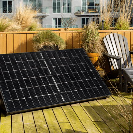 Balkon mit Modul aufgeständert