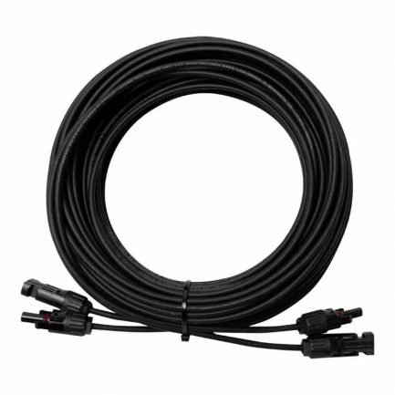 Solarkabel 6 mm² schwarz mit Buchse und Stecker T4