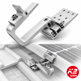 K2 SYSTEMS SINGLEHOOK 3S – VERSTELLBARER DACHHAKEN FÜR SCHRÄGDÄCHER MIT DACHZIEGELN